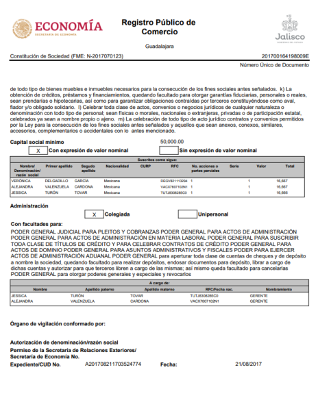 RATCHA ACTA CONSTITUTIVA