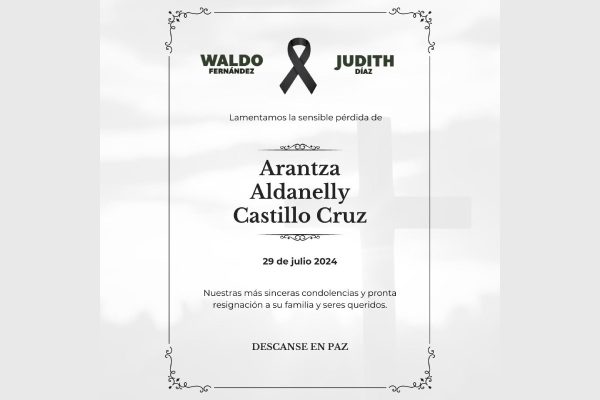 esquela de senadores electos de morena para la joven trans Aranza Aldanelly