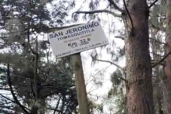 zona de topilejo, tlalpan, donde fueron encontrados los cuerpos de dos mujeres