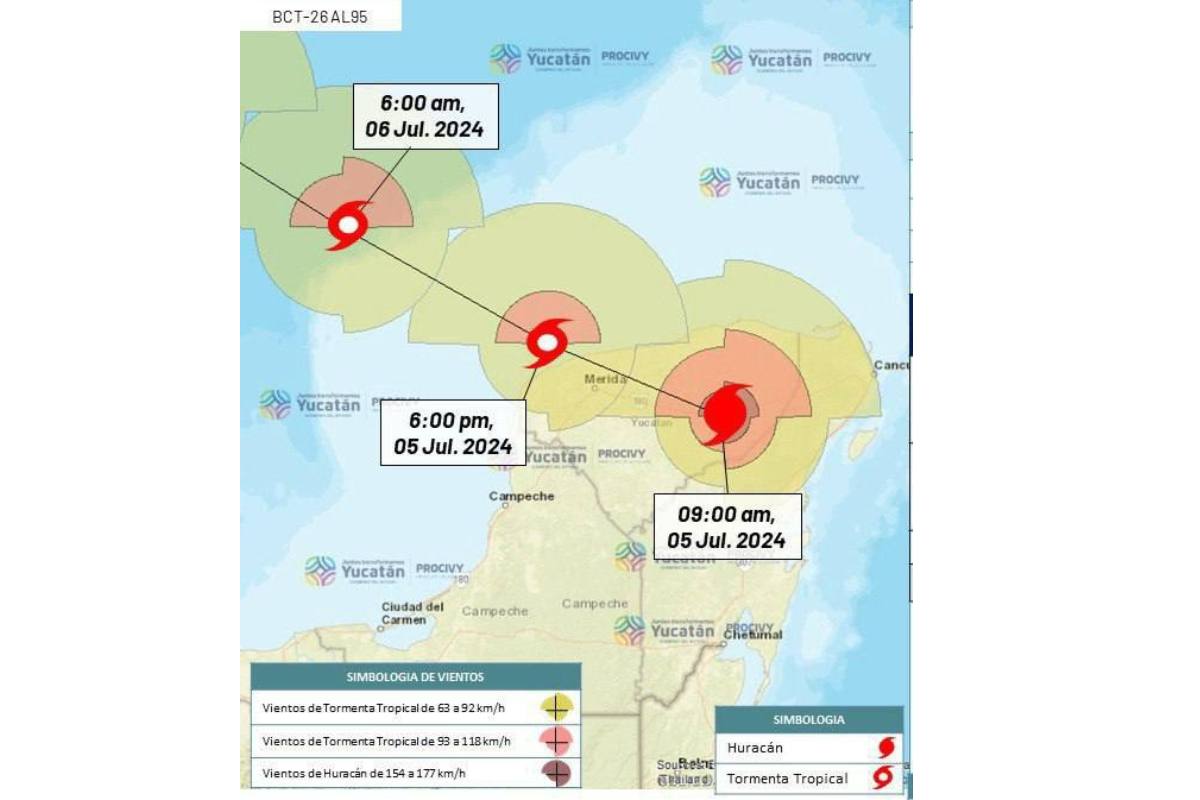 Huracán Beryl en Yucatán