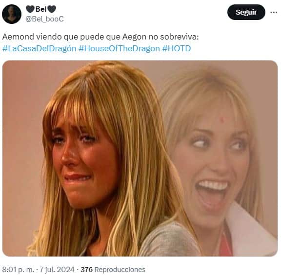 la casa del dragón 2x04 aemond aegon memes