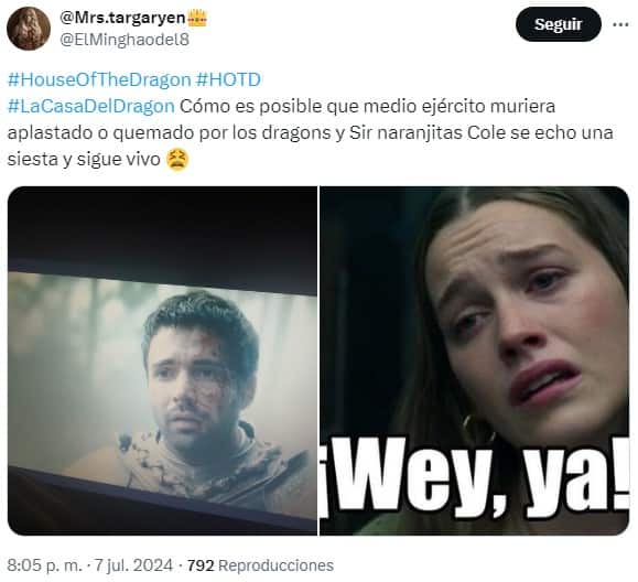 la casa del dragon 2x04 criston cole naranjas memes