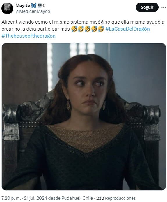 la casa del dragón 2 episodio seis memes alicent