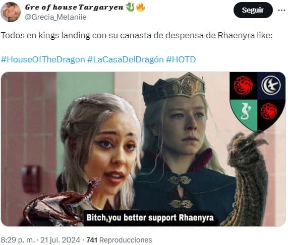 la casa del dragon 2x06 memes rhaenyra