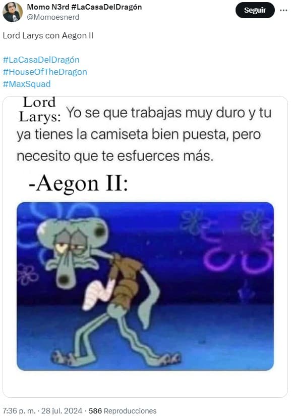 la casa del dragón 2x07 memes aegon
