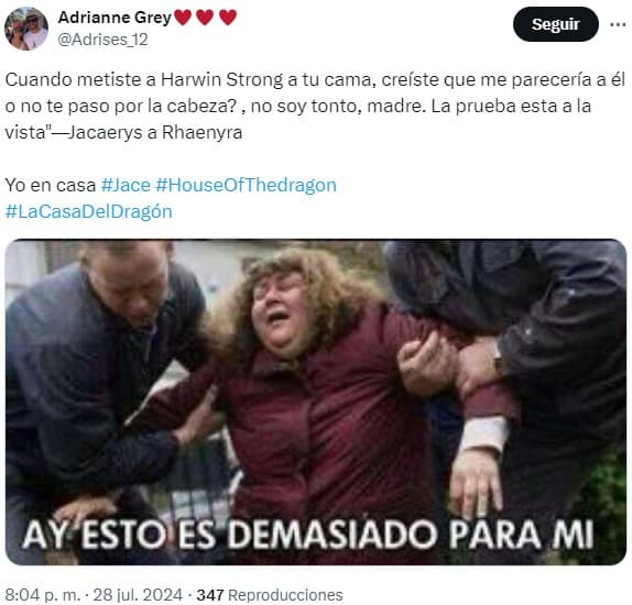 la casa del dragón 2x07 memes jace rhaenyra