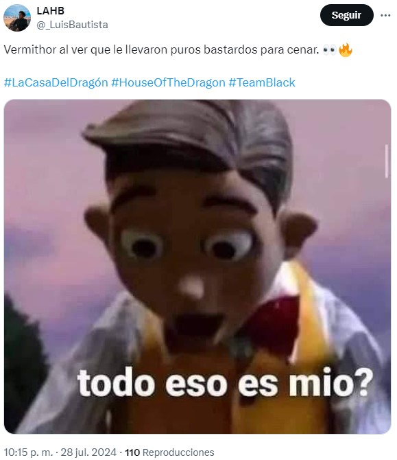 la casa del dragón 2x07 memes vermithor