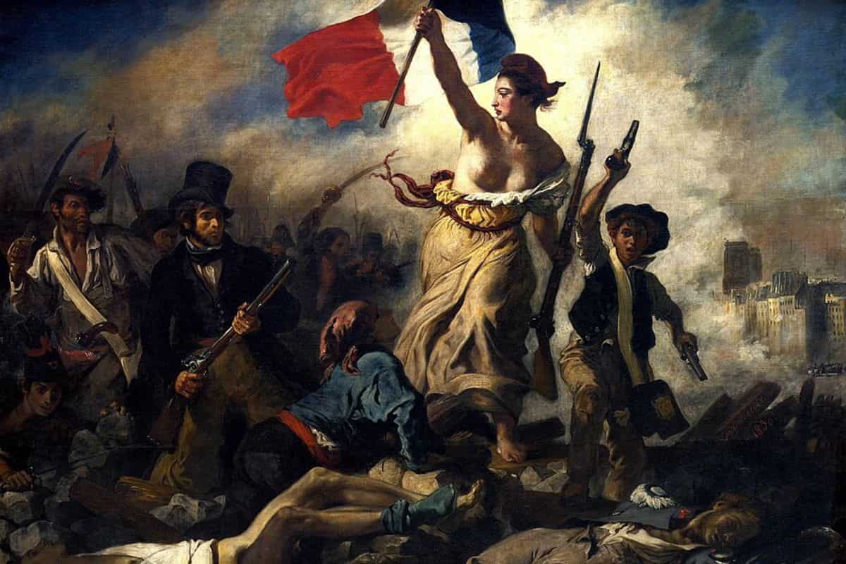 la libertad guiando al pueblo delacroix gorros frigios