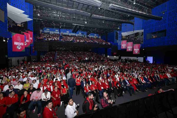asamblea nacional del pri donde se aprobó el cambio de estatutos para la reelección de su dirigencia, encabezada en este momento por Alejandro Moreno