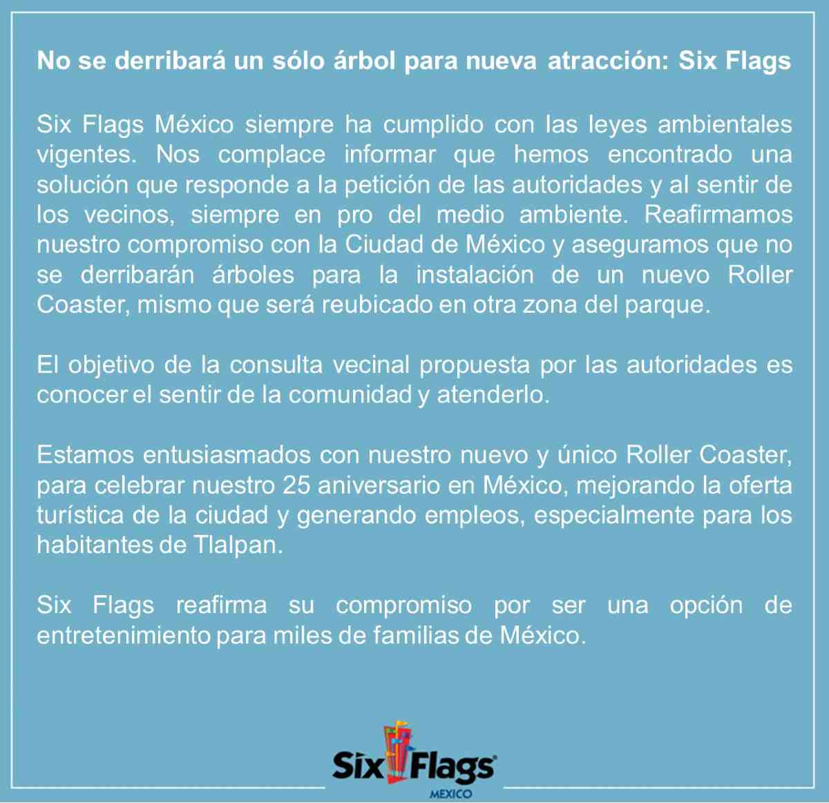 Six Flags árboles