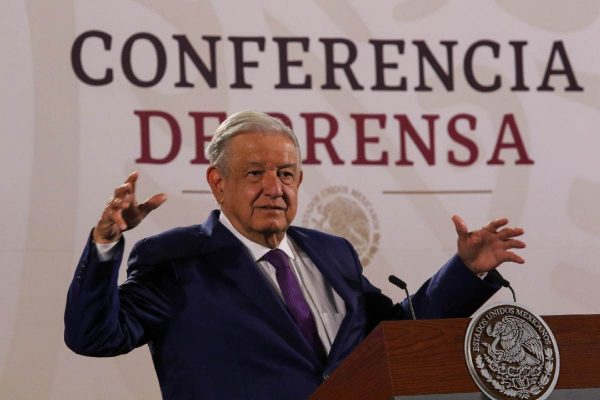 Andrés Manuel López Obrador en conferencia matutina