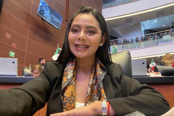 Araceli Saucedo se sumó a la bancada de Morena.