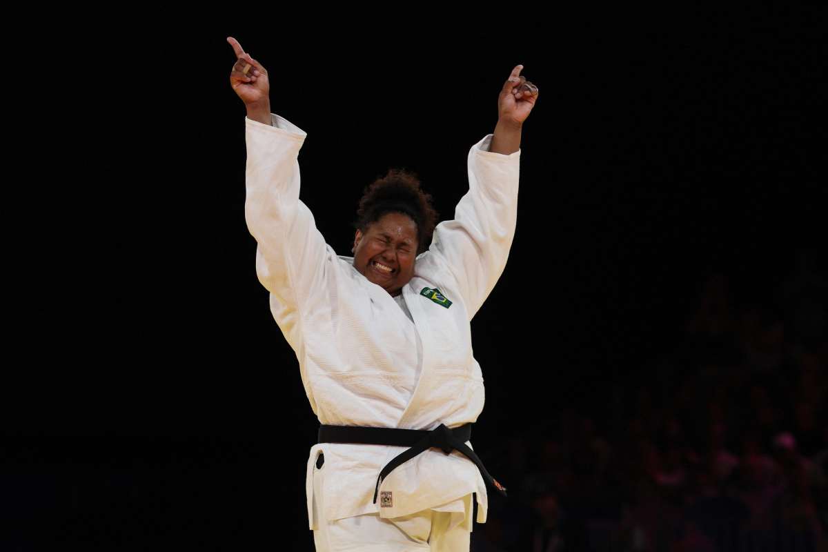 Beatriz Souza, de Brasil, competidora de judo.