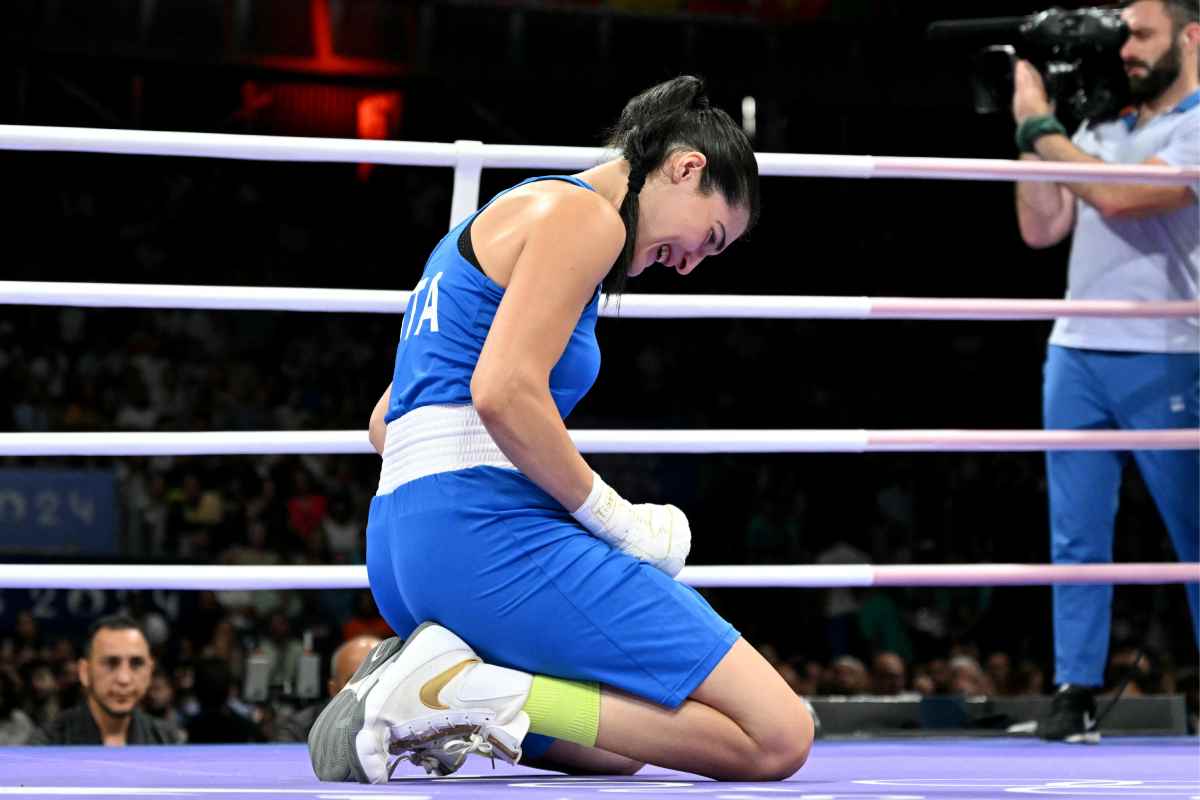 Boxeadora italiana Angela Carini en Juego Olímpicos Paris 2024. 