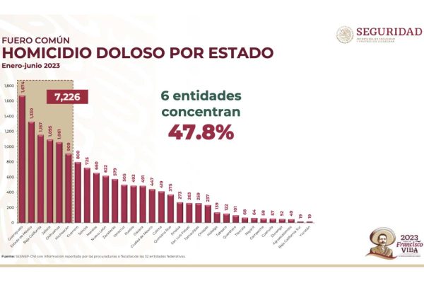 datos de los homicidios a nivel nacional, donde aparece michoacán