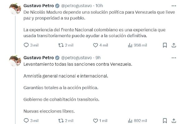 Opinión Gustavo Petro, presidente de Colombia, sobre elecciones en Venezuela.