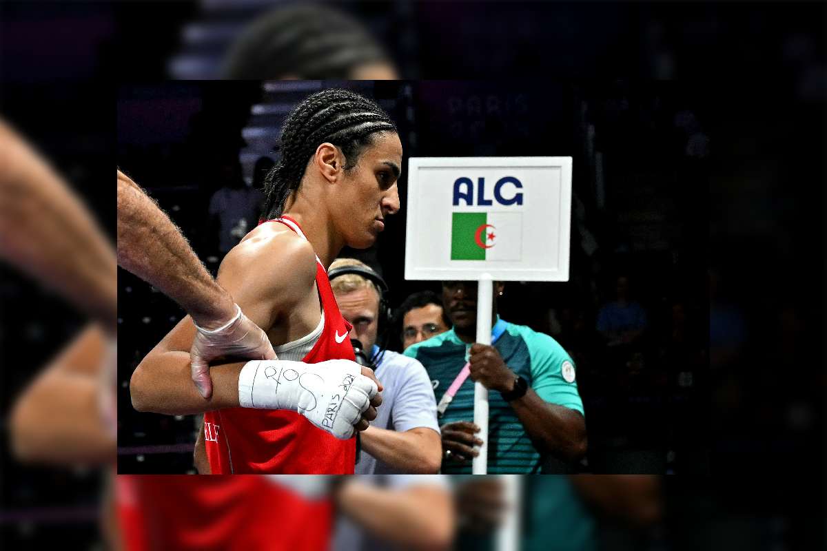 Imane Khelif, boxeadora de Argelia.