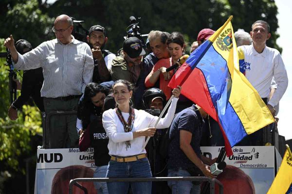 María Corina Machado, líder opositora en Venezuela