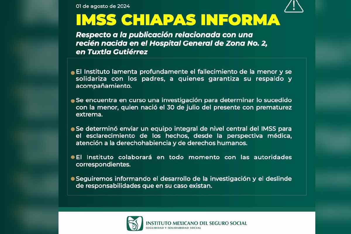 bebe declarado muerto en chiapas