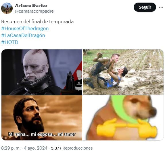 la casa del dragon 2x08 memes sin contexto