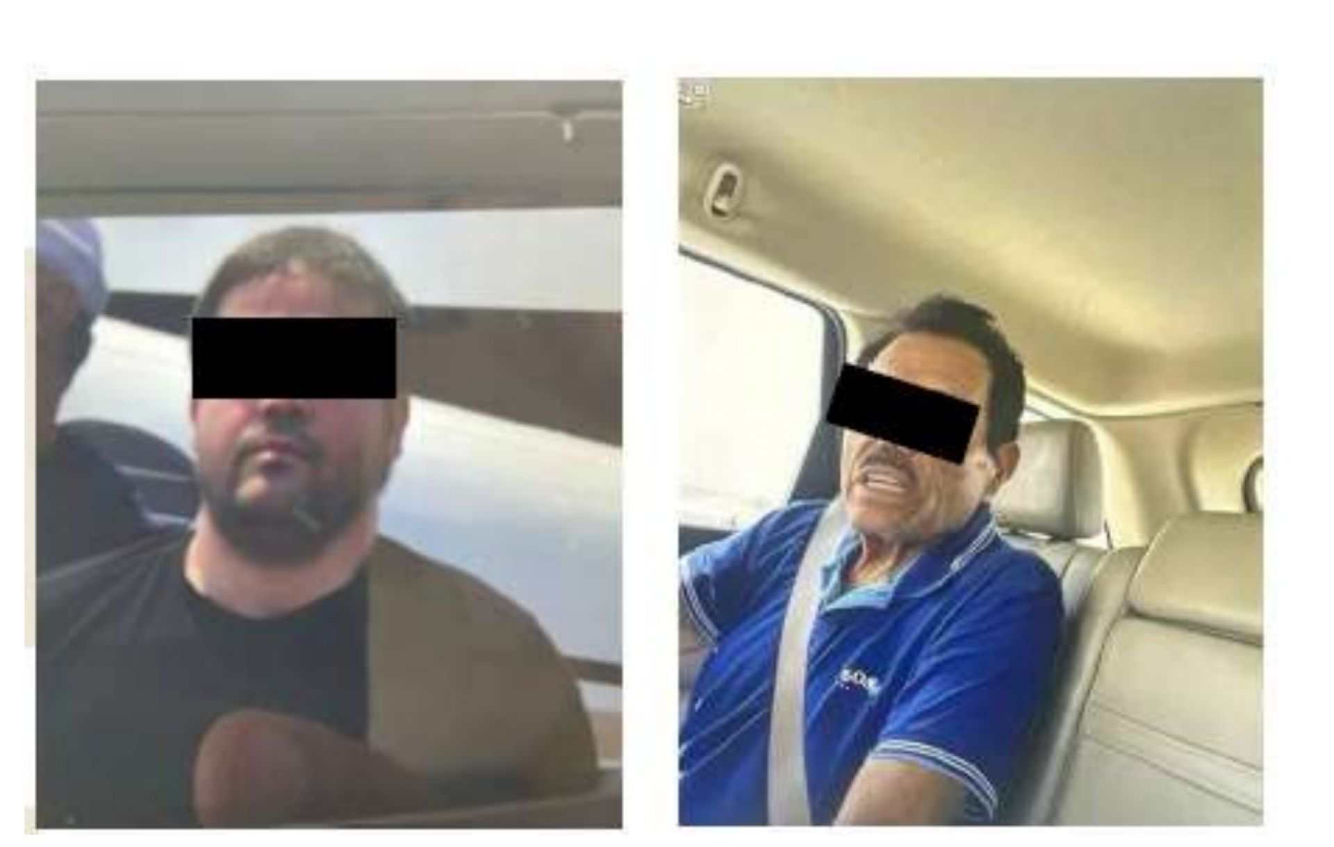 Joaquín Guzmán López e Ismael "Mayo" Zambada tras su detención en EU.
