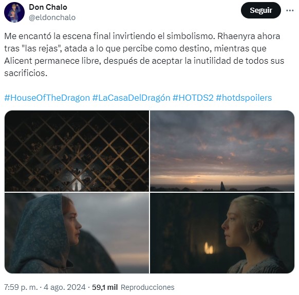 la casa del dragon 2x08 alicent rhaenyra