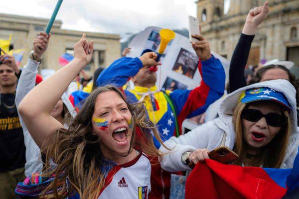 Marcha convocada por la oposición en Venezuela este sábado 3 de agosto de 2024. Foto: AFP