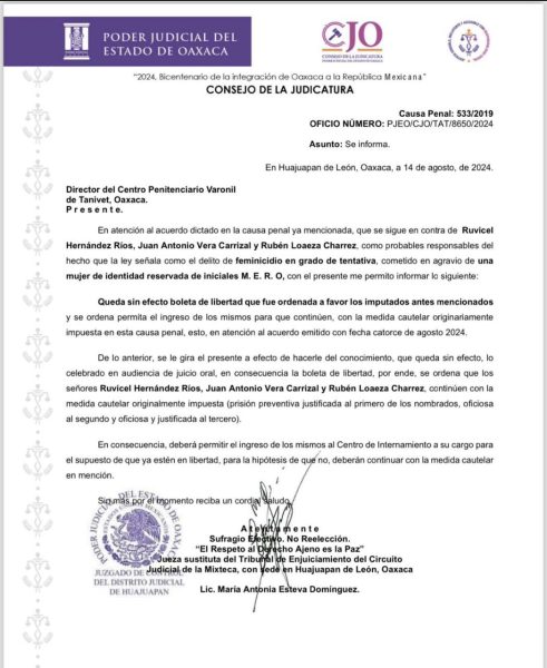 La liberación del agresor de María Elena Ríos fue decisión de un juez de Oaxaca, no de Norma Piña, como aseguran en redes