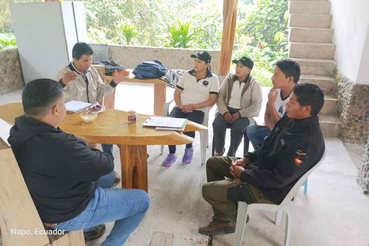 Reuniones para conocer los emprendimientos y generar líneas de acción con los pobladores. Foto: Archivo emprendedores de la Reserva de Biosfera Sumaco