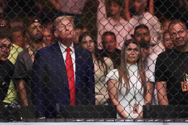 Donald Trump en una pelea de la UFC
