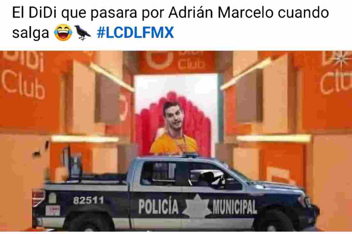 Meme encontrado en Twitter sobre la Casa de los Famosos y la expulsión de Adrián Marcelo. Septiembre de 2024.