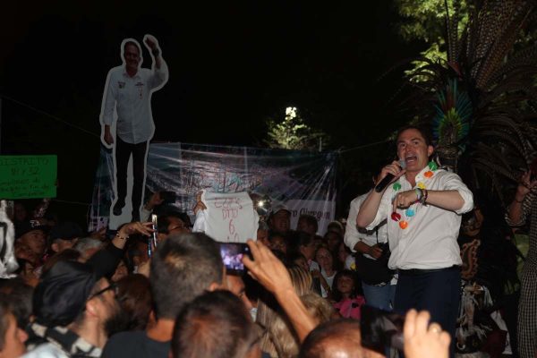 López Casarín en su festejo cuando ganó el pasado 2 de julio en Álvaro Obregón