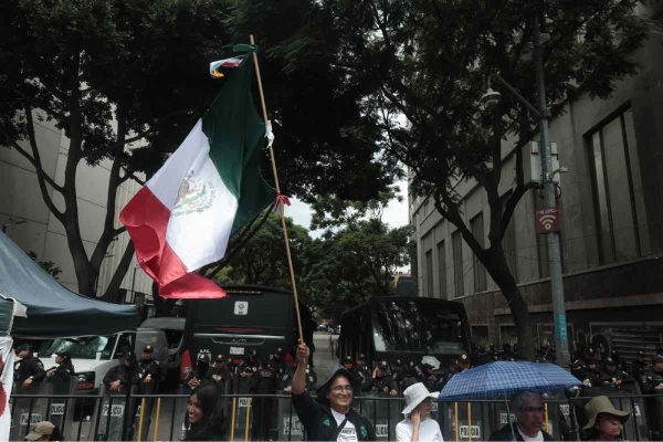 Protesta a favor de la reforma judicial.