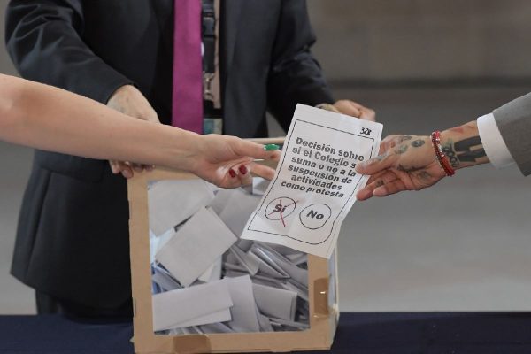 Votación para determinar si sumarse o no a paro de labores por protesta contra la reforma judicial.