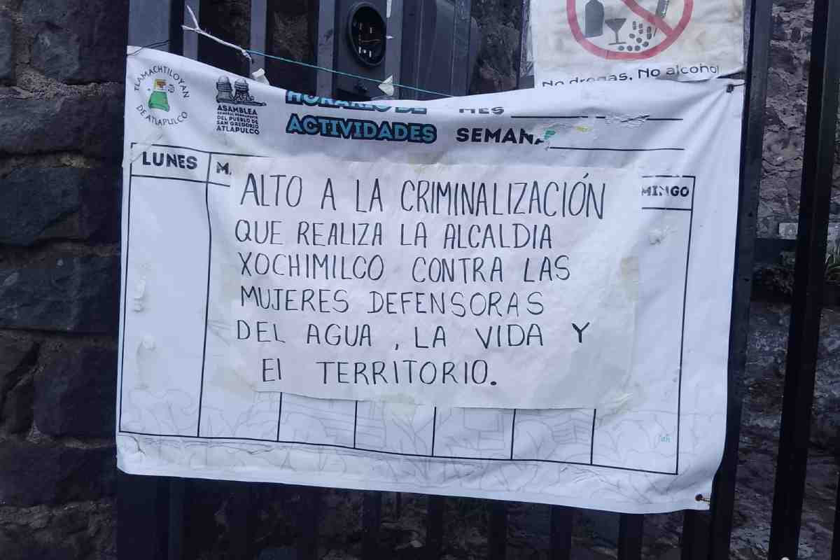 Xochimilco protesta detenidos biblioteca