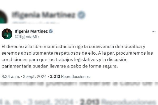 ifigenia martínez protesta diputados
