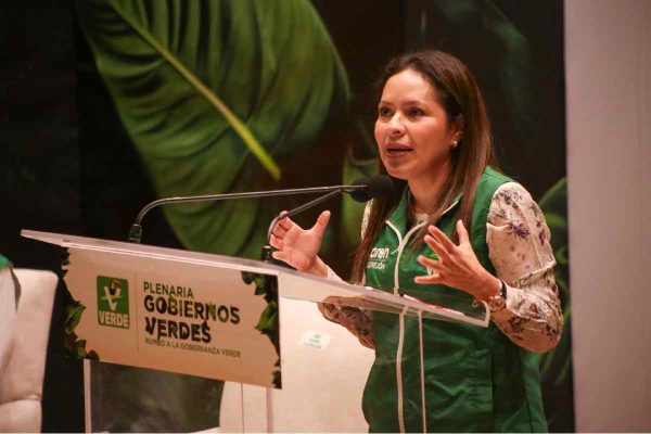 Karen Castrejón, dirigente del Partido Verde Ecologista. | Foto: Cuartoscuro