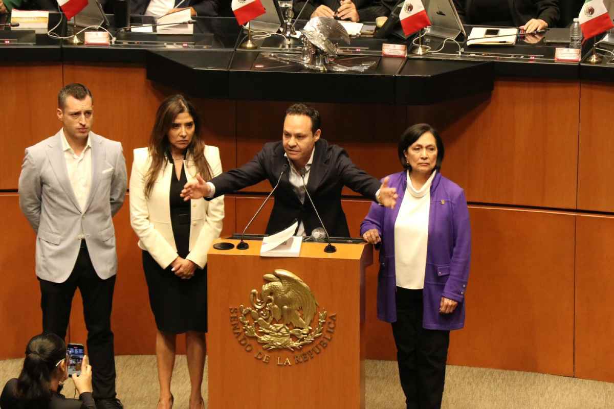 Bancada de Movimiento Ciudadano en el Senado. Foto: Sharenii Guzmán