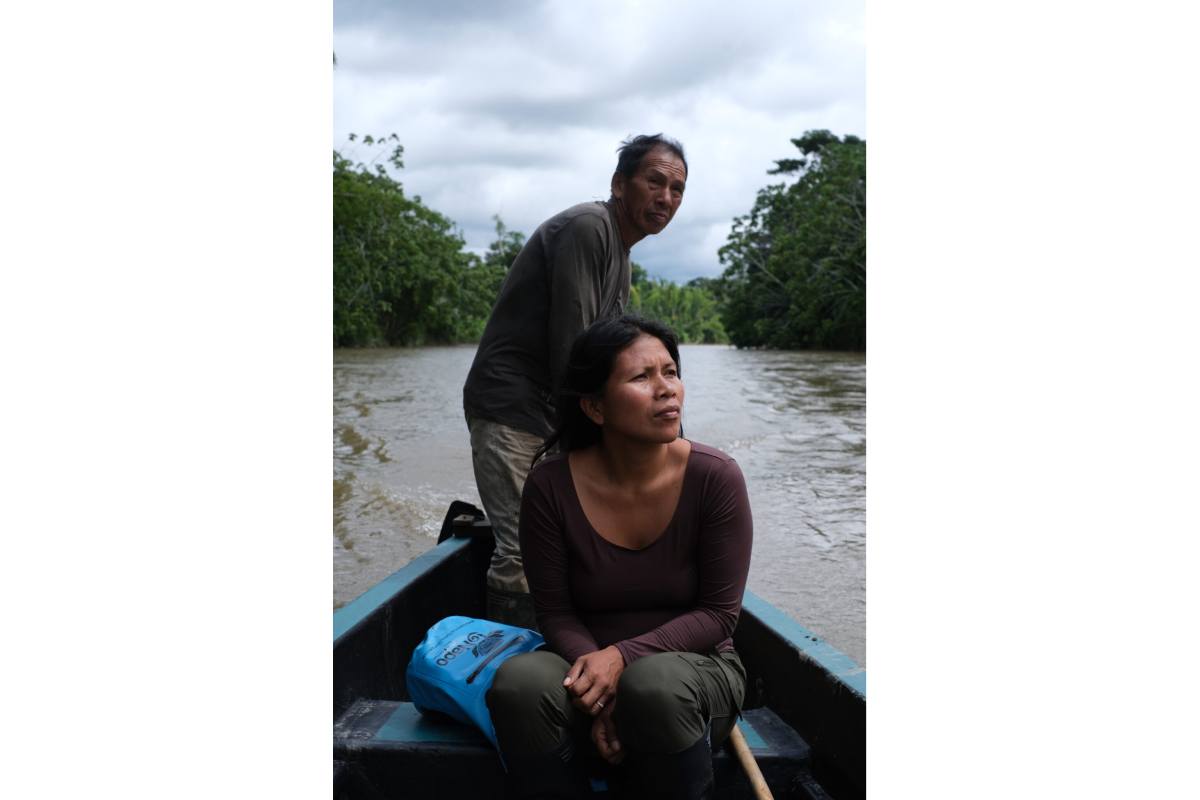 La lideresa waorani Nemonte Nenquimo y su padre