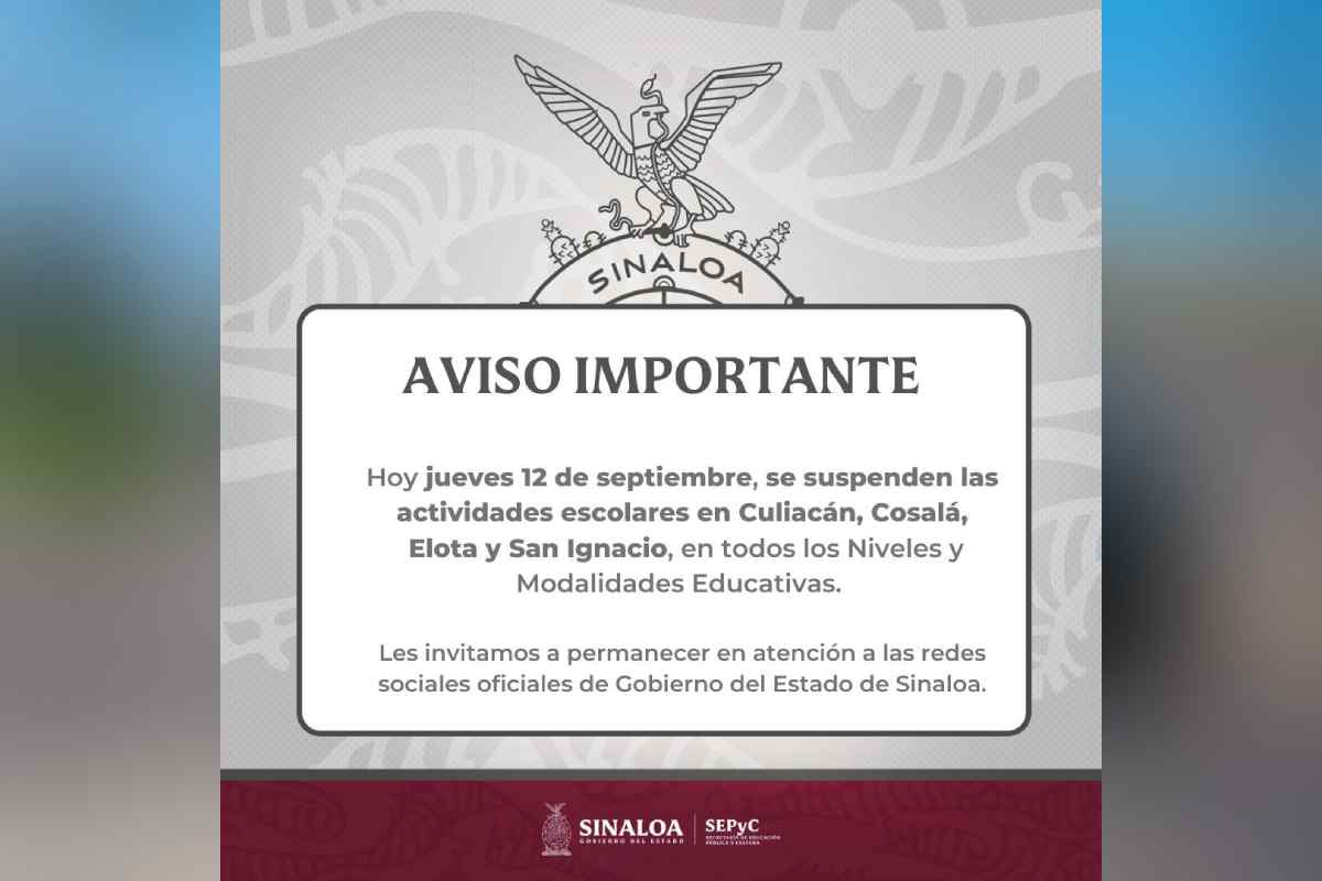 sinaloa suspende clases