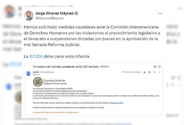 Álvarez Máynez dijo que ha habido violaciones al procedimiento legislativo. | Foto: Captura de pantalla