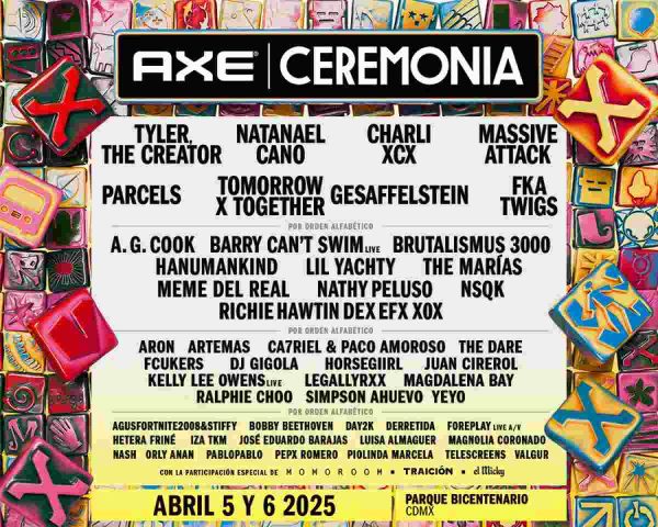 Ceremonia 2025: cartel completo, fechas, preventa de boletos y todo ...