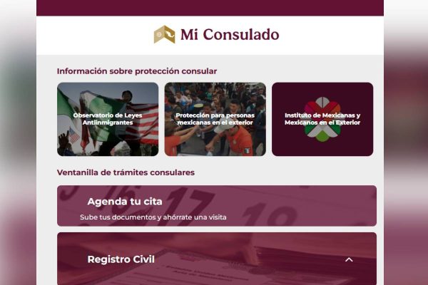 Así se ve el nuevo sitio para trámites consulares