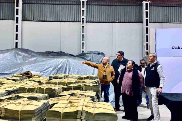 Destrucción del material electoral usado en 2024