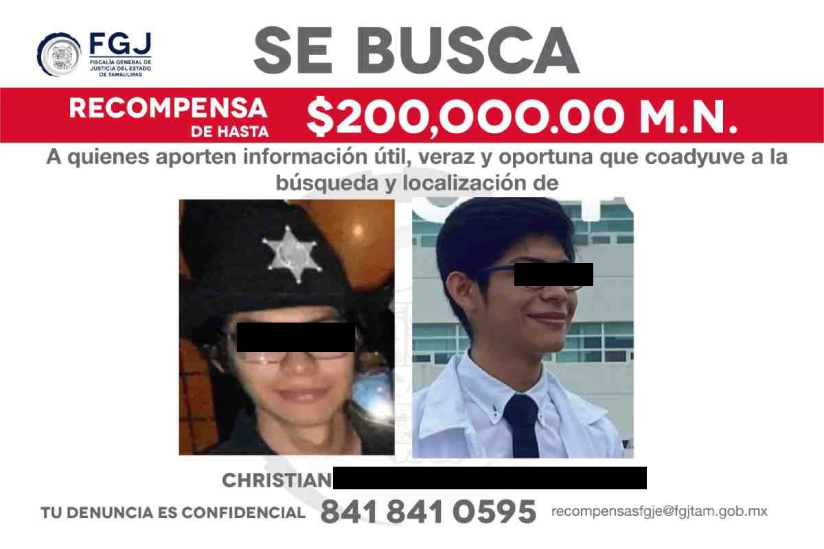 Ficha de búsqueda de Christian N, presunto atacante de la joven Melanie
