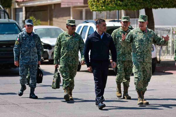 Omar García Harfuch durante una de sus visitas a Sinaloa el pasado mes de octubre