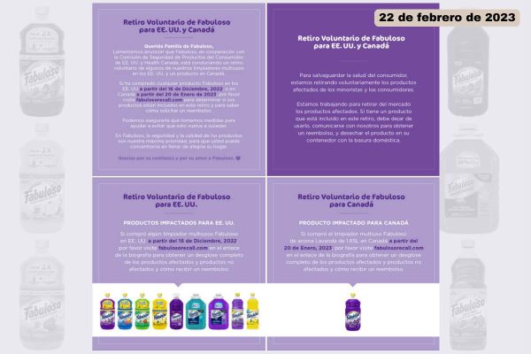Comunicado posteado en febrero de 2023 en el Facebook de “Fabuloso Brand”.