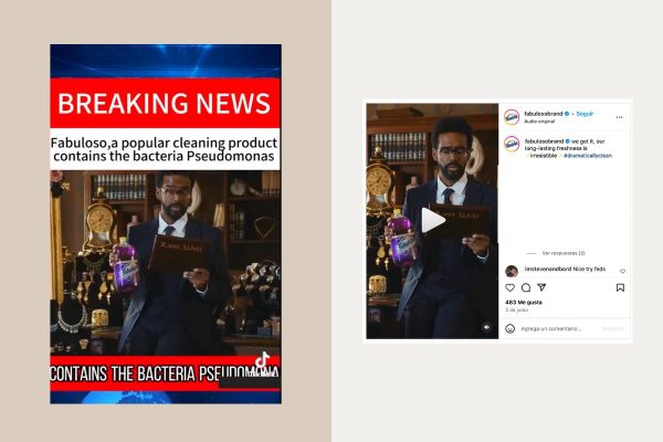 Comparativa de video desinformante (lado izquierdo) con el origen de la imagen (lado derecho). 