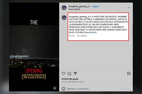 ¿Se abrió un portal en cielo de Suiza? Falso, es un video creado digitalmente