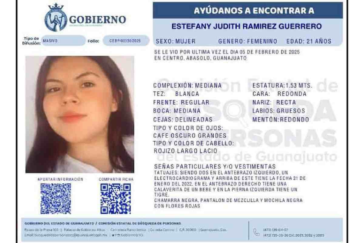 Hallan muerta a Estefany Judith, paramédica de Abasolo, Guanajuato, reportada como desaparecida